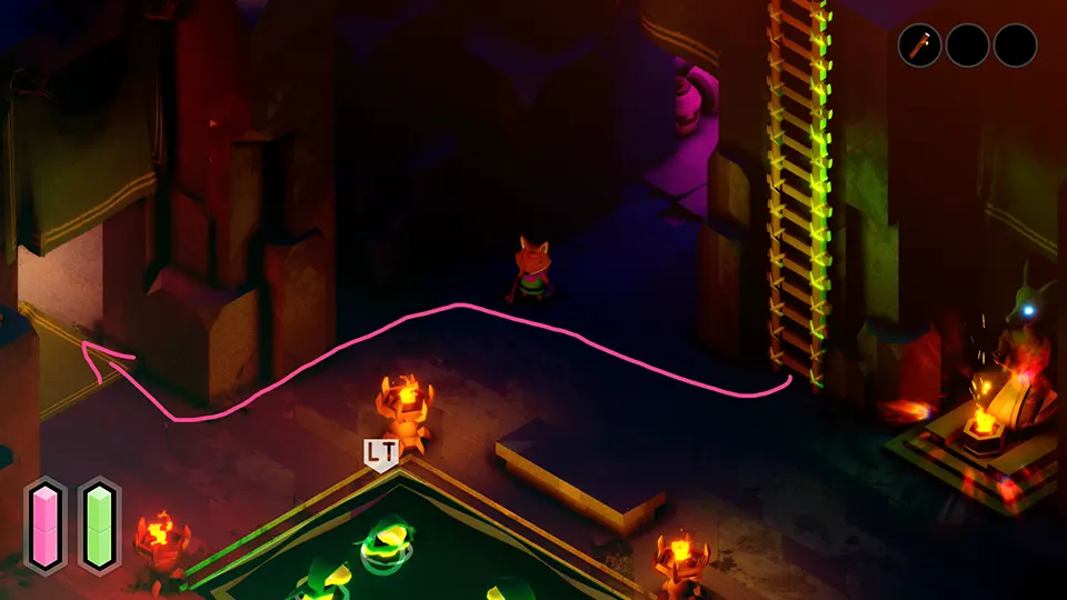 The entrance to the Frog's Domain in the indie game TUNIC