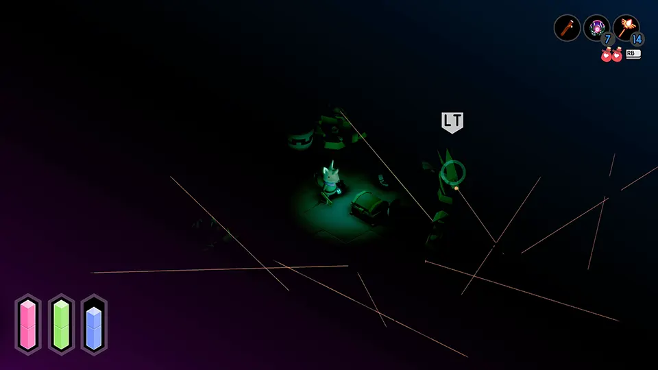 Location of the effigy in the dark tomb in the indie game TUNIC