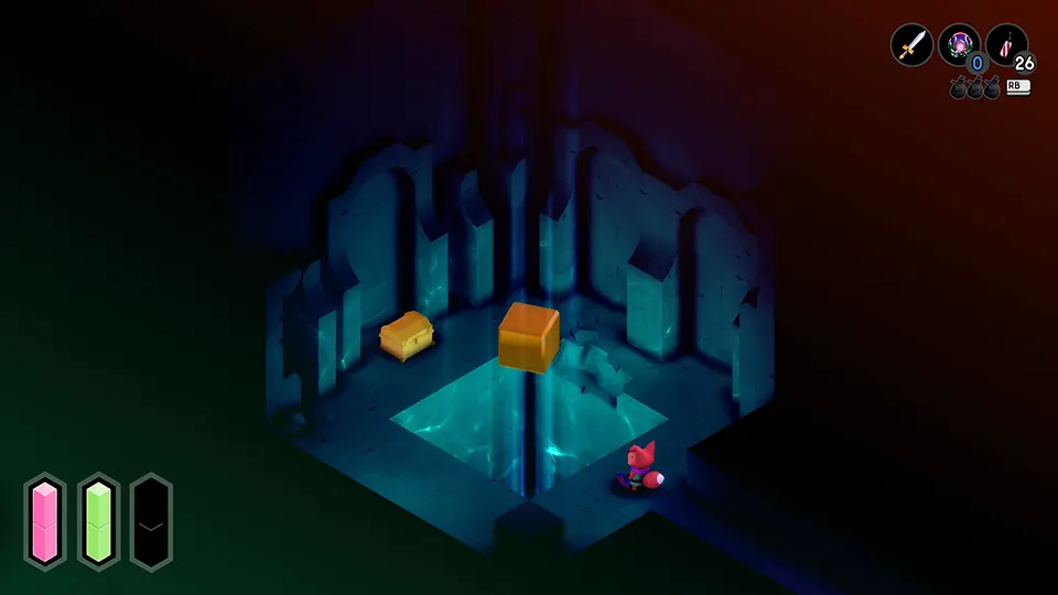 Cube room in the indie game TUNIC