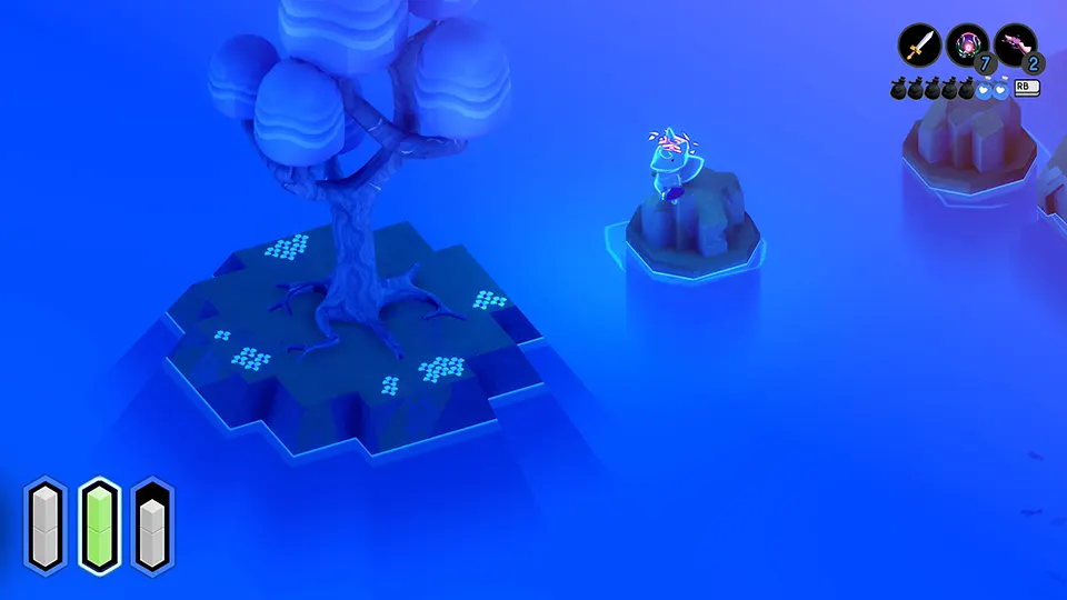 Island containing a fairy chest in West Garden in the indie game TUNIC